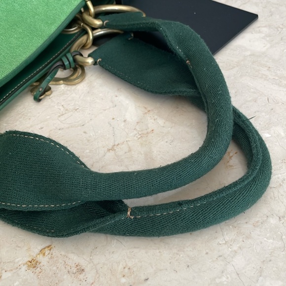 Vintage Juicy Couture XL purse tote green terry “Juice Loves” - Picture 7 of 16